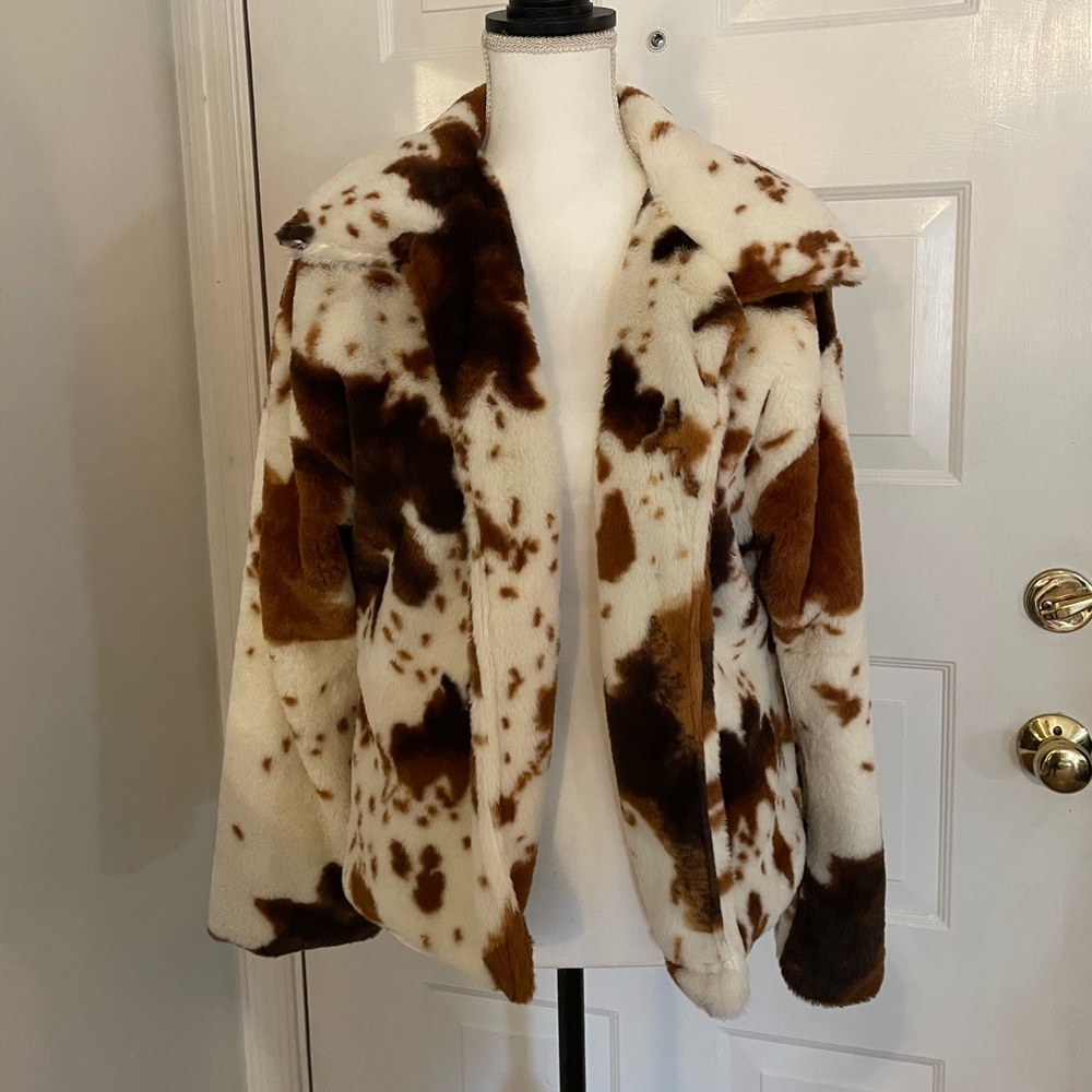 Cow Print Coat